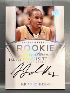 最高級版直書/199 RC Auto 2011 Upper Deck Exquisite JaJuan Johnson NBA ルーキー サイン Purdue ユニフォーム Celtics Panini バスケ