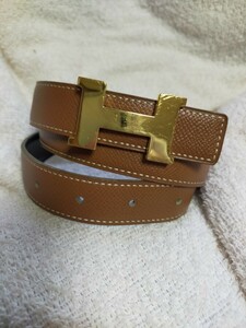 エルメス　HERMES　レディース　ベルト　リバーシブル　バックル　ゴールド