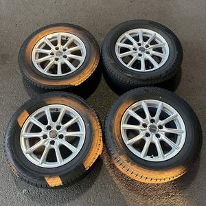 【5485】215/65R16 4本セット冬タイヤBRIDGESTONE BLIZZAK VRX3バリ山【2022年】アルミンホイール 16x6 1/2J PCD114.3/5H