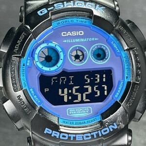 CASIO G-SHOCK カシオ ジーショック GD-120N-1B2 腕時計 クオーツ アナログ デジタル メンズ ブルー ビックケース 動作確認済み