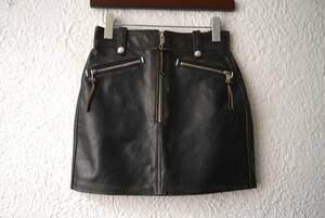 21AW L-EMILIA LEATHER SKIRT ヴィンテージ加工レザースカート / DIESEL(ディーゼル)