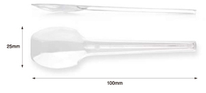 角丸スプーン１００Ｃ（透明）単袋入 【10000本】 ホウケン産業
