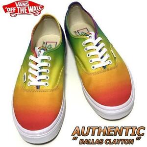  27cm VANS AUTHENTIC DALLAS CLAYTON RAINBOW / TRUE WHITE [バンズ キャンバス オーセンティック レインボー]