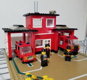 LEGO レゴ 消防署 6382 消防本部 街シリーズ Fire Station 消防車 ジャンク品 当時物 