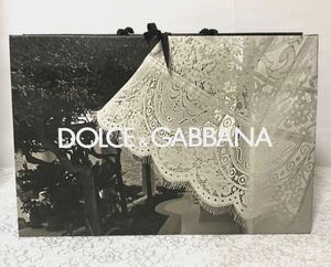 ドルチェ&ガッバーナ「DOLCE&GABBANA 」ショッパー レースのカーテン柄 (800) ブランド紙袋 ショップ袋 特大サイズ ドルガバ 折らずに配送