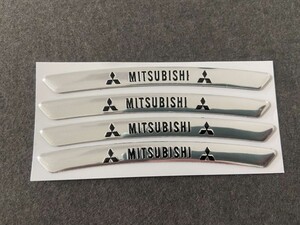 ★三菱 MITSUBISHI★46★ ホイールリムステッカー 装飾バッジデカールスタイリング 傷を隠す 4枚セット 90ｍｍ アルミ 車用