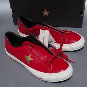 デッド!! 新品 US 10 1/2/ 29cm converse ONE STAR WAJIMA OX RED 赤 パテントエナメルレザー ワンスター 輪島塗