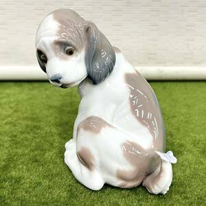 ★☆西洋磁器/LLADRO/リヤドロ 6210 マイフレンド 犬/蝶 フィギュリン 置物 陶器人形/インテリア サイズ (約)H110 W100 D80 mm