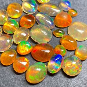 1円〜!!遊色効果!!◆天然ファイアオパールおまとめ25ct◆d 約5g ルース 裸石 宝石 ジュエリー jewelry fire opal w4マ45