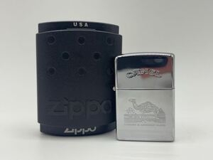 2412021807203 ZIPPO ジッポ オイルライター CAMEL キャメル ラクダ BRADFORD 喫煙具 シルバー 火花確認済み 美品 ケース付き 現状品 中古