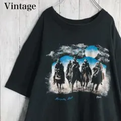 【希少古着】90s ビンテージ品 馬 プリント ラメ アニマル 半袖Tシャツ