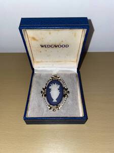 【No.130】WEDGWOOD ウェッジウッド ジャスパー カメオ ブローチ　アクセサリー　現状品