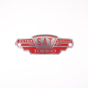 Seat badge Lambretta -S.A.T. TORINO- Extra Lusso - red ランブレッタ シートバッジ Vespa ベスパ