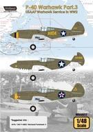 新品塗料・工具 1/48 P-40 ウォーホーク デカール パート3 USAAF WWII デカール [WOLWD48017