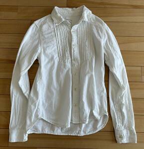 送料無料 ドミンゴ D.M.G コットン 長袖シャツ ホワイト 日本製　レディース 白シャツ Domingo ベイブルック　綿