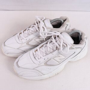 452 ニューバランス 26.5cm/new balance 白 ホワイト 灰 グレー 中古 古着 レディース スニーカー yy4823