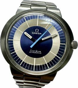 Y 希少 OMEGA オメガ ジュネーブ ダイナミック ブルー針 メンズ 手巻き 純正ブレス アンティーク 時計 62264344