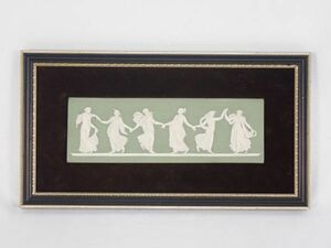 Wedgwood ウェッジウッド DANCING HOURS 1 ダンシングアワーズ 陶板 陶器 グリーン インテリア 額