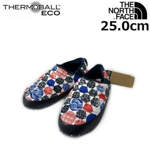 1円～!売切!【正規新品】THE NORTH FACE◆W THERMOBALL TRACTION MULE V モックシューズ スリッポン US限定(US8/25.0㎝)白 総柄 200703-28