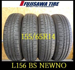 【L156】C9111084 送料無料◆2024年製造 約8部山 ◆BS NEWNO◆155/65R14◆4本