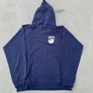 【80s OLD STUSSY スウェット】 フーディ プルオーバー パーカー ビンテージ ヴィンテージ オリジナル オールドステューシー ナス紺 USA製 