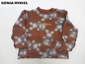 ソニアリキエル（SONIA RYKIEL）★茶　ブラウン　くま　裏地起毛　トレーナー　95