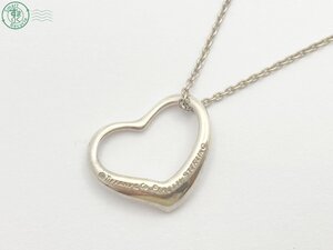 BA0600021　◇ TIFFANY&Co. ティファニー エルサペレッティ オープンハート ネックレス STERLING 925 シルバー アクセサリー 中古