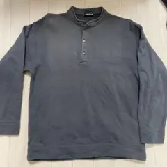 OLD UNIQLO  ヘンリーネック　スウェット　スナップボタン　紺タグ　L