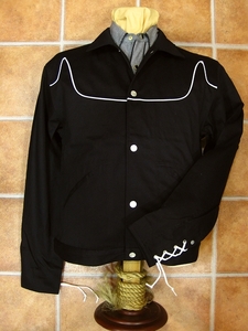 ウエスタンシャツ専門店オレゴン・トレイル　オリジナルウエスタンジャケット Western Jacket　Black Joseph　Made in Japan sizeL 日本製