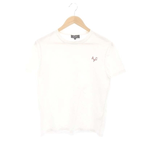 アーペーセー A.P.C. ワンポイントプリント 半袖Tシャツ カットソー S 白 ホワイト /DF ■OS メンズ
