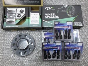 BMWミニ　Ｆ56系用　tpiホイールスペーサー12mm + ブラックロングボルト　1台分set　送料無料(除く、沖縄)