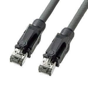 カテゴリ6A STP LANケーブル グレー 2m 10ギガビット ノイズに強いSTP仕様 CAT6A サンワサプライ KB-T6ASTP-02GY 新品 送料無料