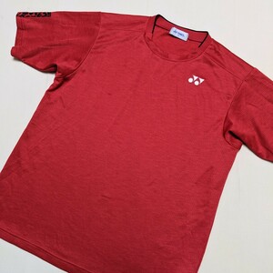 ☆AB15 YONEX ヨネックス メンズ M 半袖 Tシャツ カットソー 赤 薄手 スポーツ ウェア トレーニング テニス