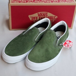 26.5cm Vans Slip-On スエード バンズ スニーカー スリッポン TEXTURED CHIVE US8.5