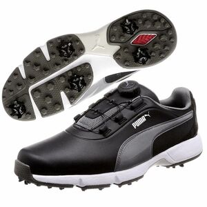 ☆プーマ ゴルフ PUMA GOLF 新品 メンズ 軽量 丈夫 ゴルフシューズ スパイク シューズ スニーカー 靴 黒 29CM [192226-02-290]十☆QWER☆