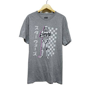 【980円スタート】 USA 古着 半袖 Tシャツ スターウォーズ STAR WARS ストームトルーパー グレー メンズ L 古着卸 BA0522