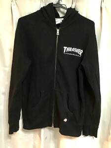 【Dickies/ディッキーズ】THRASHER★長袖パーカ/XS★ブラック★メンズ★USED