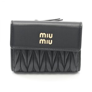 ミュウ ミュウ マテラッセ ブランドオフ Miu Miu レザー 三つ折り財布 レザー レディース