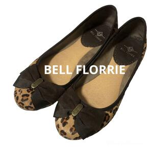 美品　BELL FLORRIE ベルフローリー　ハラコ　バレーシューズ　ヒョウ柄