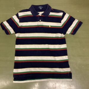  POLO Ralph Lauren ポロ　ラルフローレン　 半袖ポロシャツ　メンズ　サイズS キッズMです ボーダー ネイビー ホワイト レッド グリーン