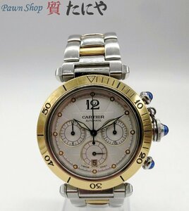 ★☆ 送料無料 【カルティエ】 Cartier パシャ Pasha 腕時計 38mm クロノグラフ W31036T6 メンズ 750 K18YG 自動巻き 一部難あり☆★