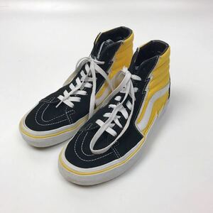 VANS バンズ SK8-Hi BOLTスニーカー ハイカットブラック イエロー　US6H 24.5cm