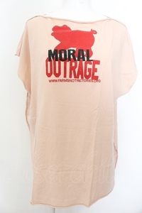 Vivienne Westwood / 2014FNO限定 MORAL OUTRAGEスクエアTシャツ UNISEX ピンク O-24-09-22-020-to-IG-OS