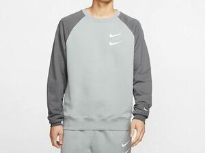 NIKE ナイキ　SWOOSH スウェット　クルーネック　CJ4872-073 灰　S