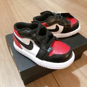 新品未使用ナイキNIKE ジョーダン1 ローALT ブレッドトゥ 12cm JORDAN1 LOW ALT ジムレッド ブラック ホワイト 赤 黒 白 CI3436-612