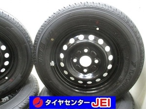 12インチ ヨコハマ バリ溝 145/80R12 80/78N 4J 100 軽トラ/軽バン タイヤホイール4本セット送料無料(MS12-4159)