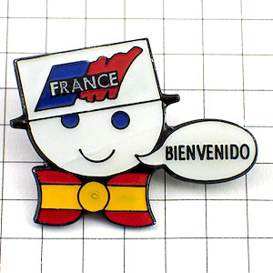 ピンバッジ・サッカーワールドカップフランス大会スペイン国旗◆フランス限定ピンズ◆レアなヴィンテージものピンバッチ