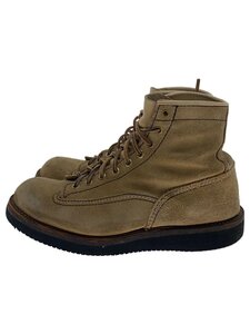 LONE WOLF BOOTS◆レースアップブーツ/US8.5/BEG/スウェード/LW01845