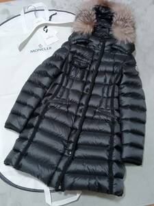 美品 MONCLER モンクレール ダウンジャケット HERMIFUR エルミファー ブラック 最高級 フォックスファー　★希少品