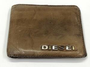 DIESEL 二つ折り財布 ブラウン レザー ディーゼル 24070501